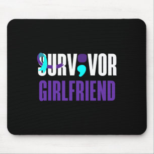 Suvivor Girlfriend Support Suicide Prevention Awar Mouse Pad