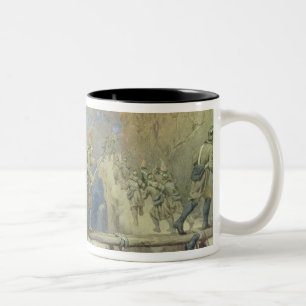 Suvorov crossing the Devil's Bridge in 1799, 1880 Two-Tone Coffee Mug