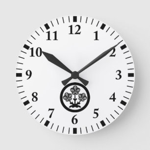 Suwa paper mulberry leaf round clock