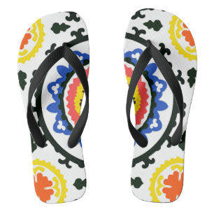 Suzani Pattern Flip Flops