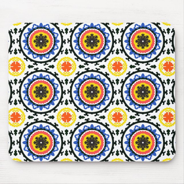 Suzani Pattern Mouse Pad (Front)