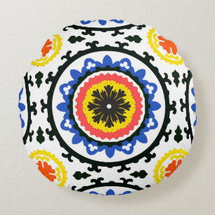 Suzani Pattern Round Pillow