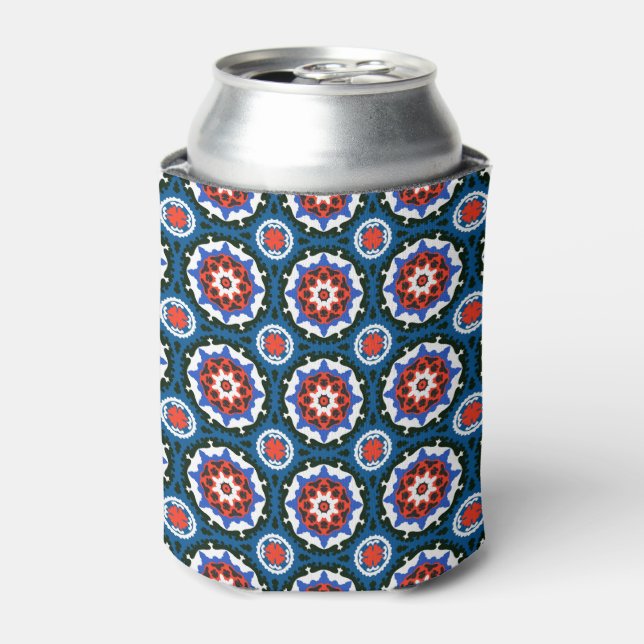 Suzani Pattern With Bold Ornament Can Cooler (Can Front)