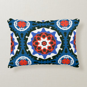 Suzani Pattern With Bold Ornament Decorative Pillow