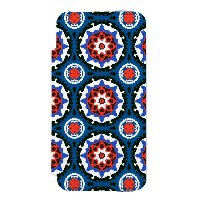 Suzani Pattern With Bold Ornament Incipio iPhone Wallet Case (Folio Front)