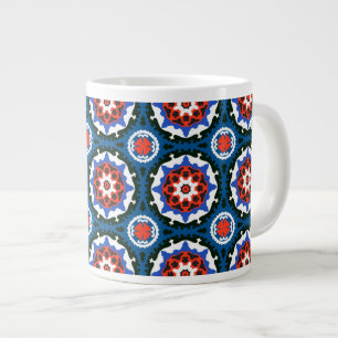 Suzani Pattern With Bold Ornament Large Coffee Mug