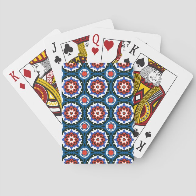 Suzani Pattern With Bold Ornament Playing Cards (Back)
