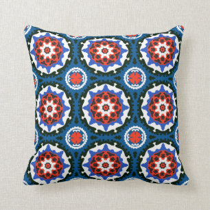 Suzani Pattern With Bold Ornament Throw Pillow
