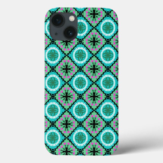 Suzani Pattern with Uzbek and Kazakh Motifs Case-Mate iPhone Case (Back)