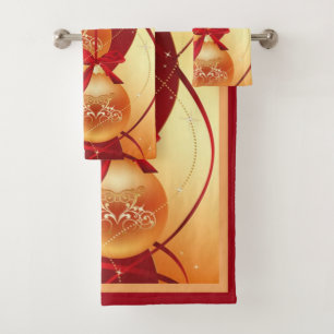 Suzanne Elizabeth Christmas Collection Bath Towel Set