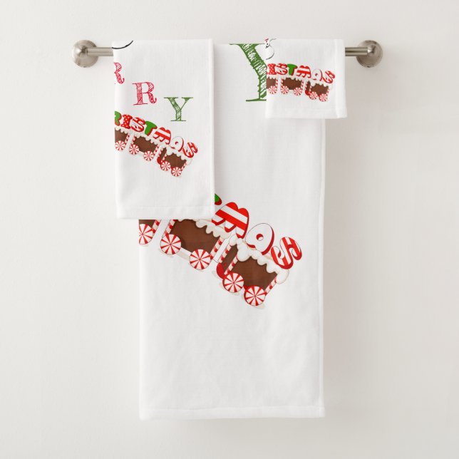 SUZANNE ELIZABETH CHRISTMAS COLLECTION BATH TOWEL SET (Insitu)