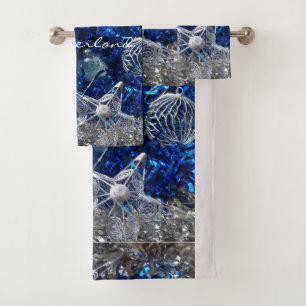 Suzanne Elizabeth Christmas Collection Holiday Bat Bath Towel Set