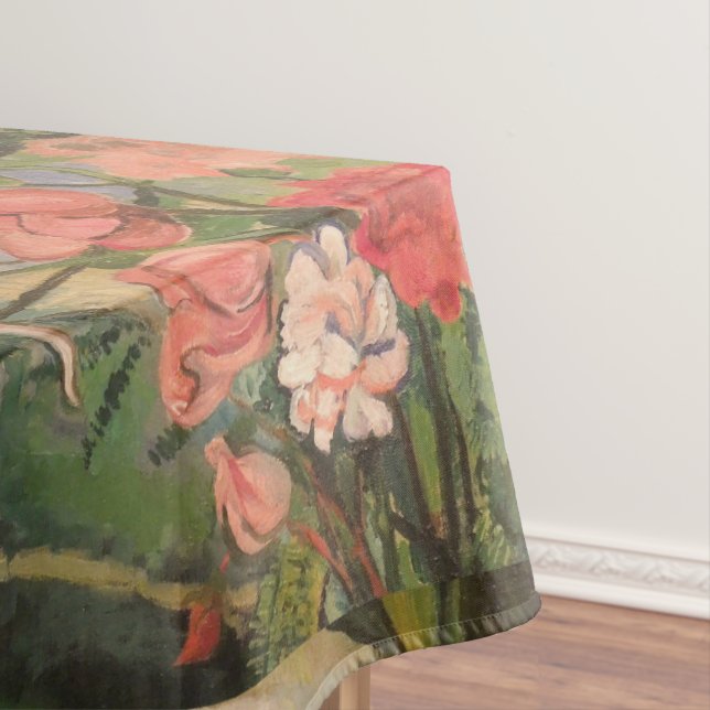 Suzanne Valadon Flowers in Front of a Window Tablecloth (In Situ)