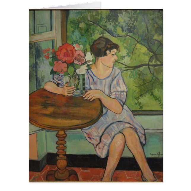 Suzanne Valadon Jeune fille devant une fenêtre (Devant)