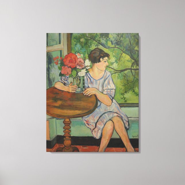 Suzanne Valadon Young Girl in Front of a Window Canvas Print (Front)