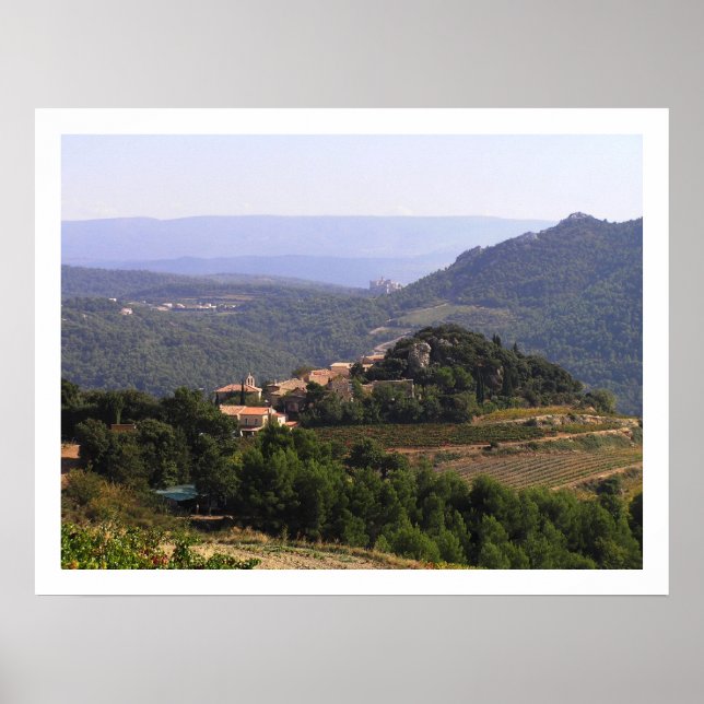 Suzette and Entrechaux, France Poster (Front)