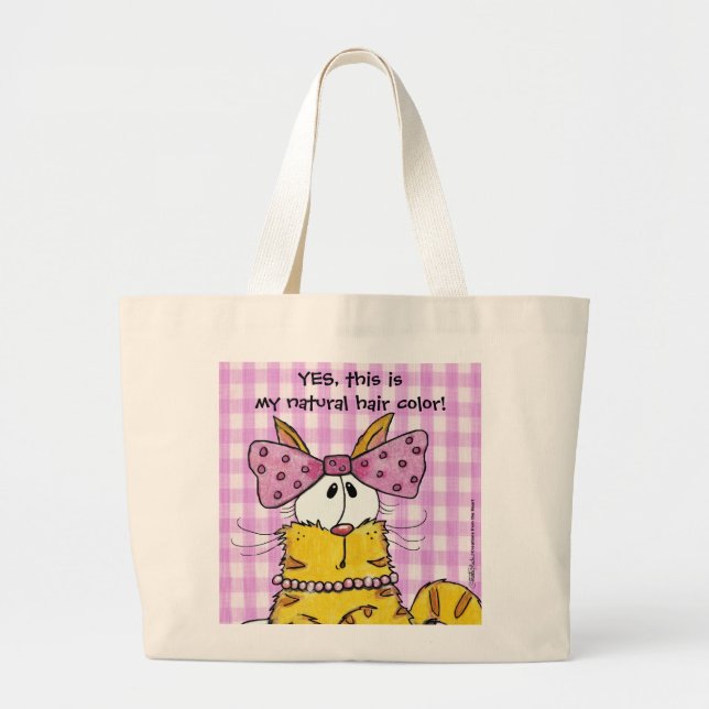 Suzette-Dainty Kitty Large Tote Bag (Front)