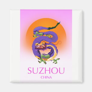 Suzhou China Dragon travel poster Magnet