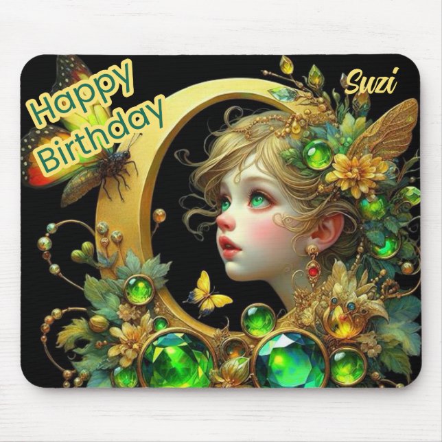 SUZI ~ Green Eyed Fairy ~ Mousepad (Front)