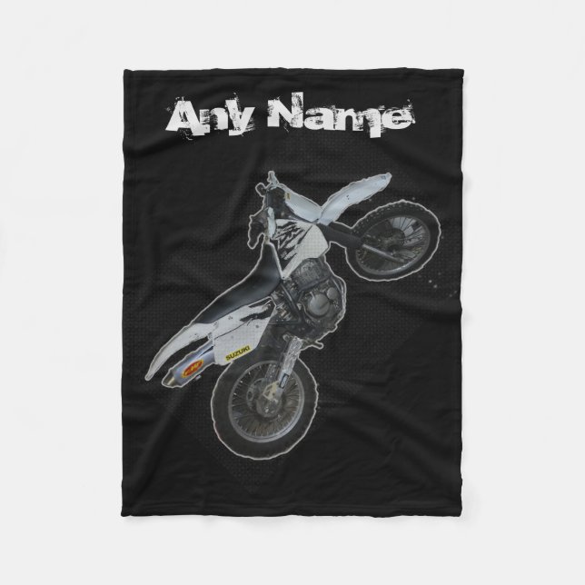 Suzuki DR Dirt Bike Motorcycle Blanket (Front)