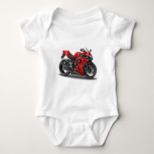 suzuki GSX-R600 Red Bike Baby Bodysuit