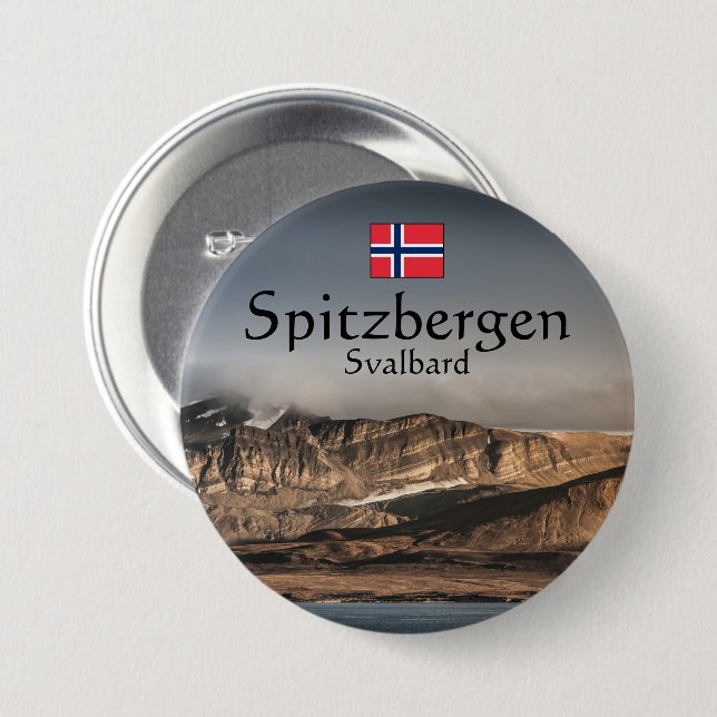 Svalbard Souvenir  3 Inch Round Button (Front & Back)
