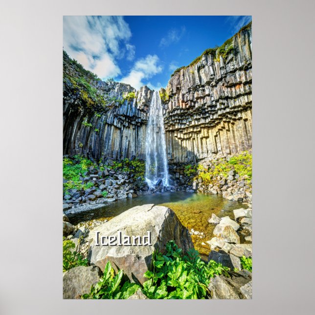 Svartifoss Waterfall, Iceland Poster (Front)