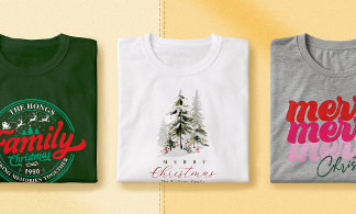 A range of t-shirt designs
