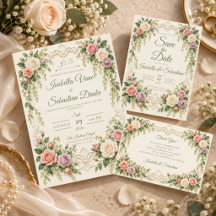 Elegant Baroque Blush Rose Wedding