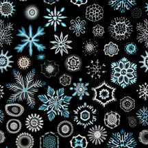 Christmas Blue Snowflakes