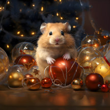 Hamster And Christmas Bauble