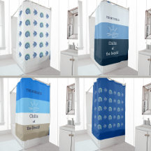 ELEGANT BEACH HOUSE SHOWER CURTAINS