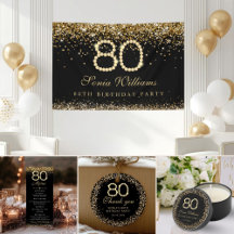 Gold Diamonds 80th Birthday Party