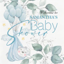 Baby Shower. Sleeping Baby Bear