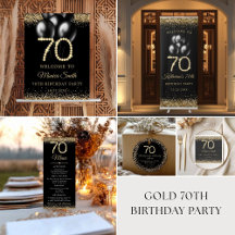 Gold Diamonds 70th Birthday Party