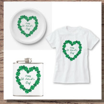 Happy St Patrick's Day Shamrock Heart