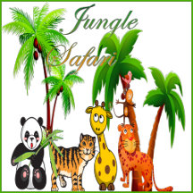 Jungle Safari Green Woodland Animals