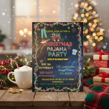 Christmas Pajama Party Invitations