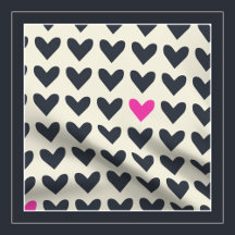 BABY - Cute Gray and Hot Pink Mod Pop Art Hearts