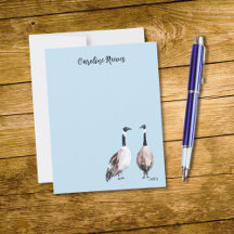 Watercolor Wildlife Coastal Spring Stationery 