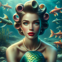 The Mermaid Lounge: Shower Curtain Collection