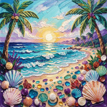 Coastal Tropical Paradise Ocean Art