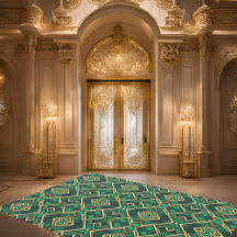 Emerald Elegance Wedding Rugs