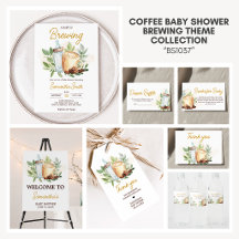 Coffee Baby Shower Brewing Theme Collection
