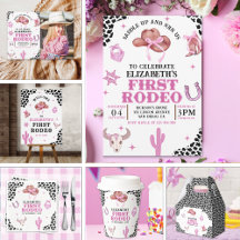 Pink Cowgirl First Rodeo Birthday Western Party
