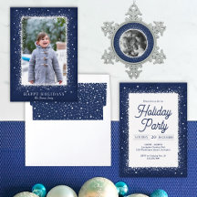 Midnight Blue Snowy Holiday