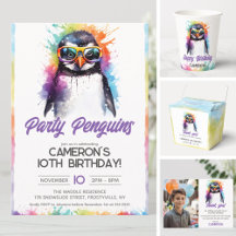 Sunglasses Party Penguin kids' birthday supplies