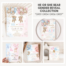 He or She Bear Gender Reveal Collection