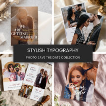 Stylish Photo Save the Date Cards