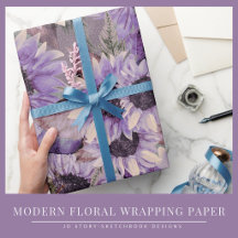 Modern Floral Wrapping Paper 